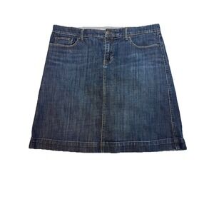 Gap Jean Skirt Women 12 Denim Medium Wash Y2K Vintage Denim 90's